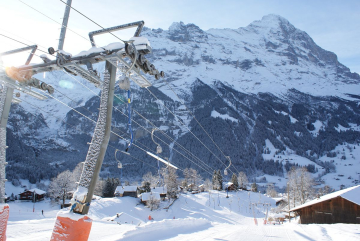 The t-bar lift at the Bodmi Arena allows beginner skiers and snowboarders to try a more difficult slope